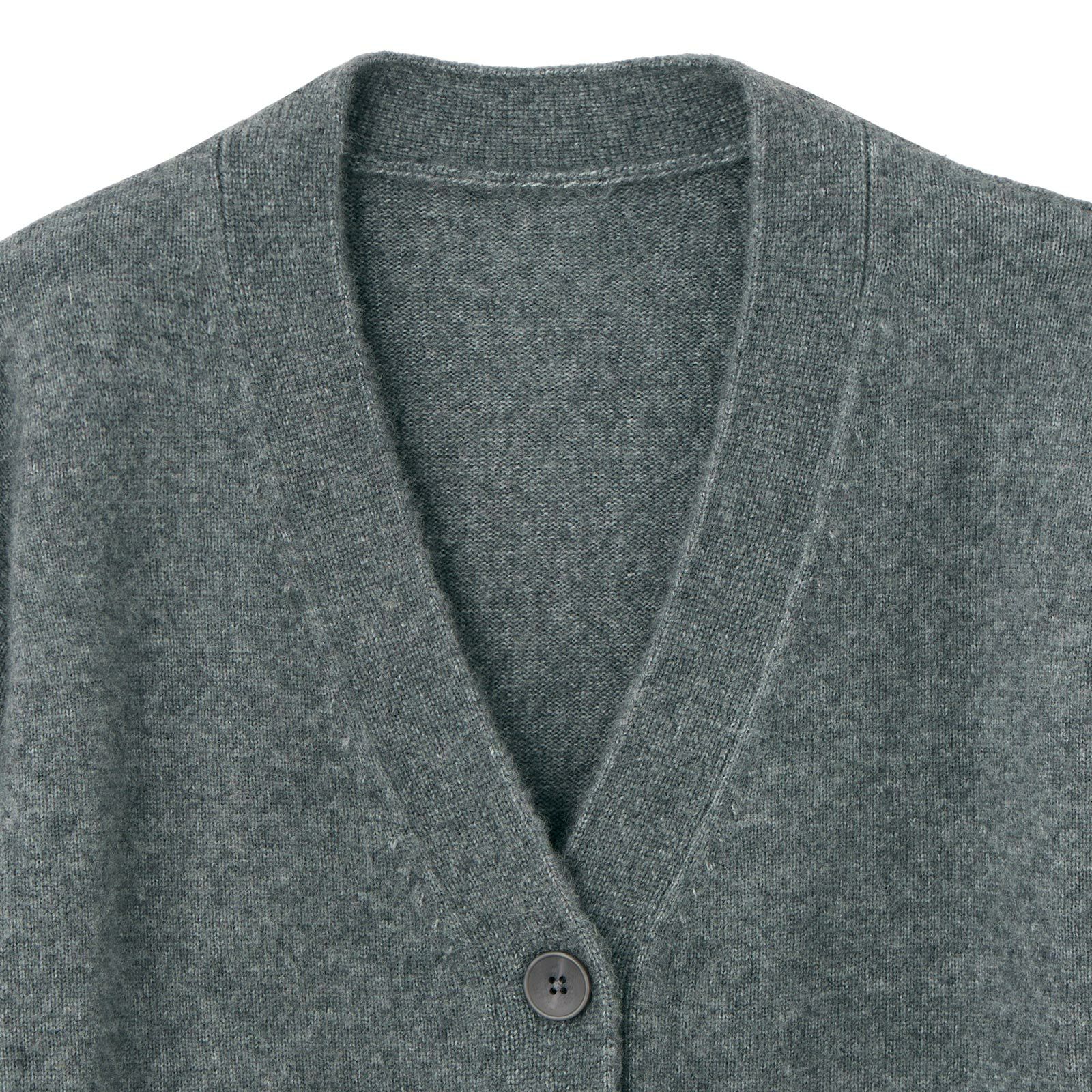 洗える　エコベジヤーン　Vネックカーディガン