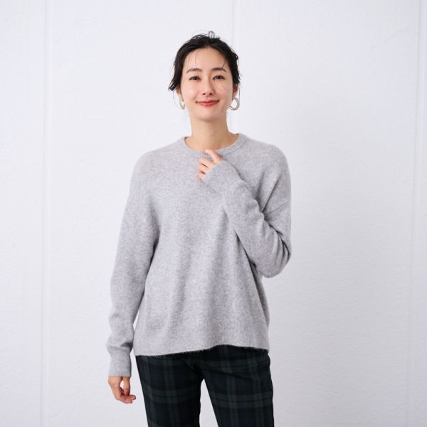 洗える　エコベジヤーン　クルーネックプルオーバー
