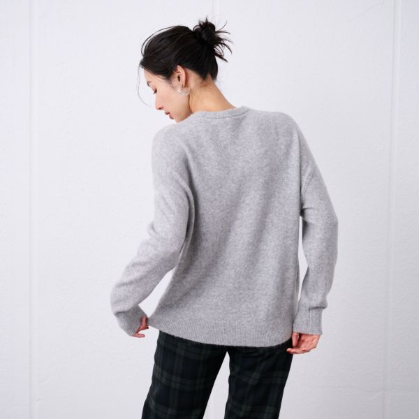 洗える　エコベジヤーン　クルーネックプルオーバー