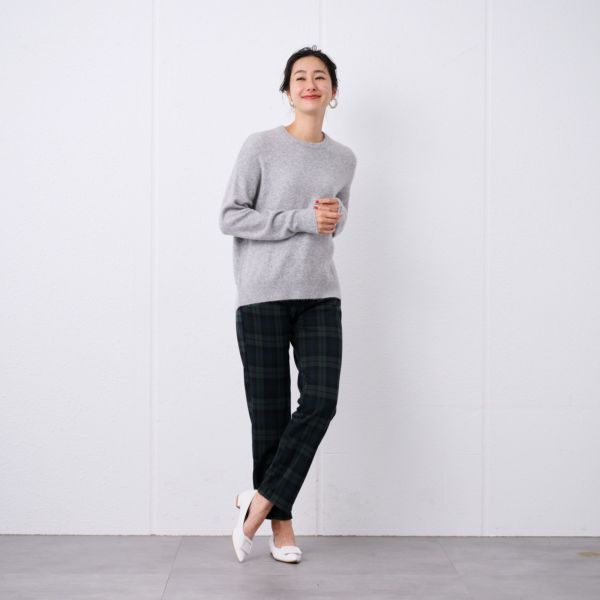 洗える　エコベジヤーン　クルーネックプルオーバー