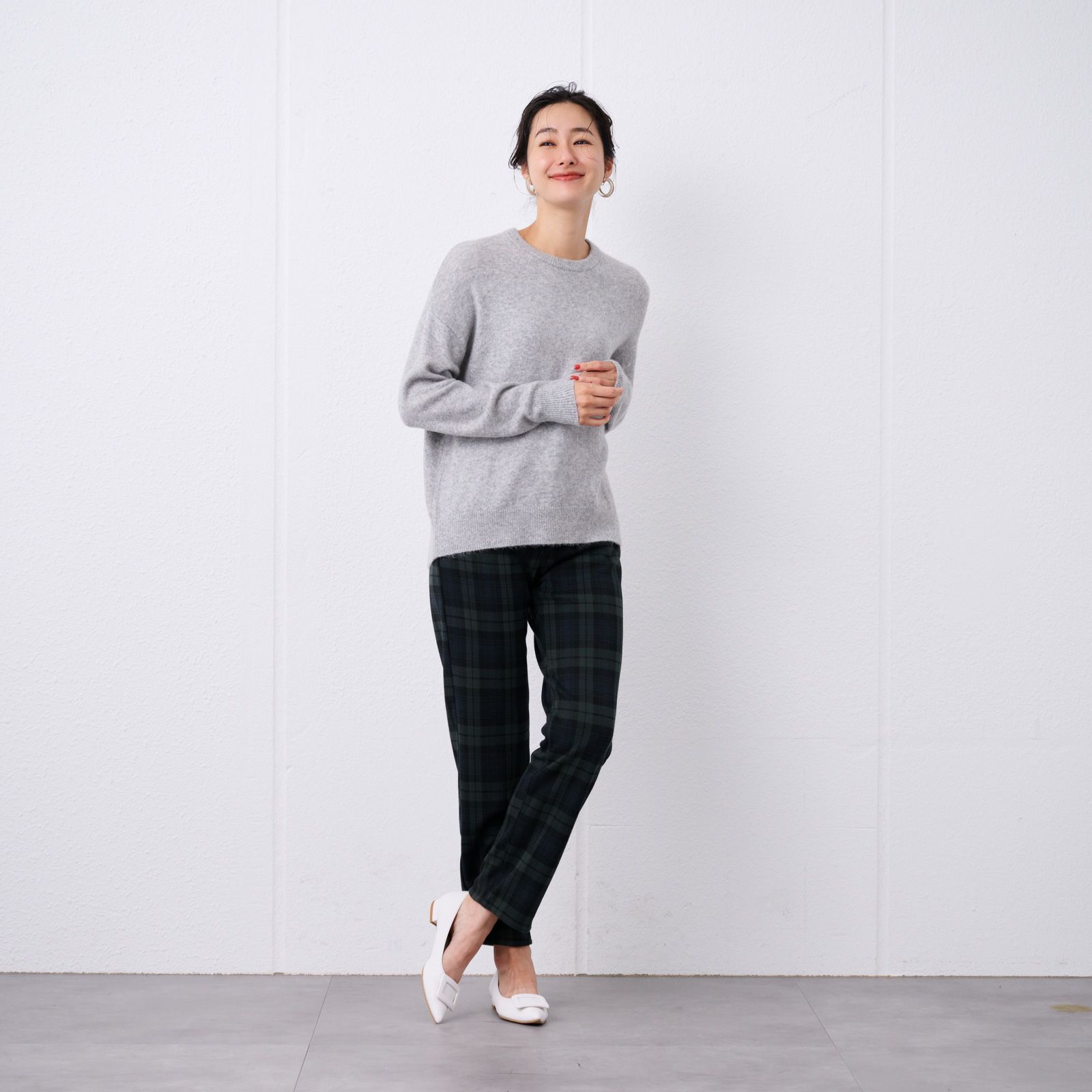 洗える　エコベジヤーン　クルーネックプルオーバー