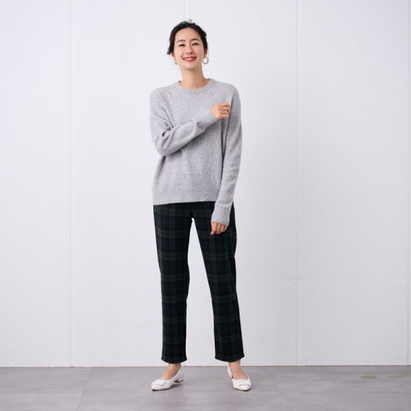 洗える　エコベジヤーン　クルーネックプルオーバー