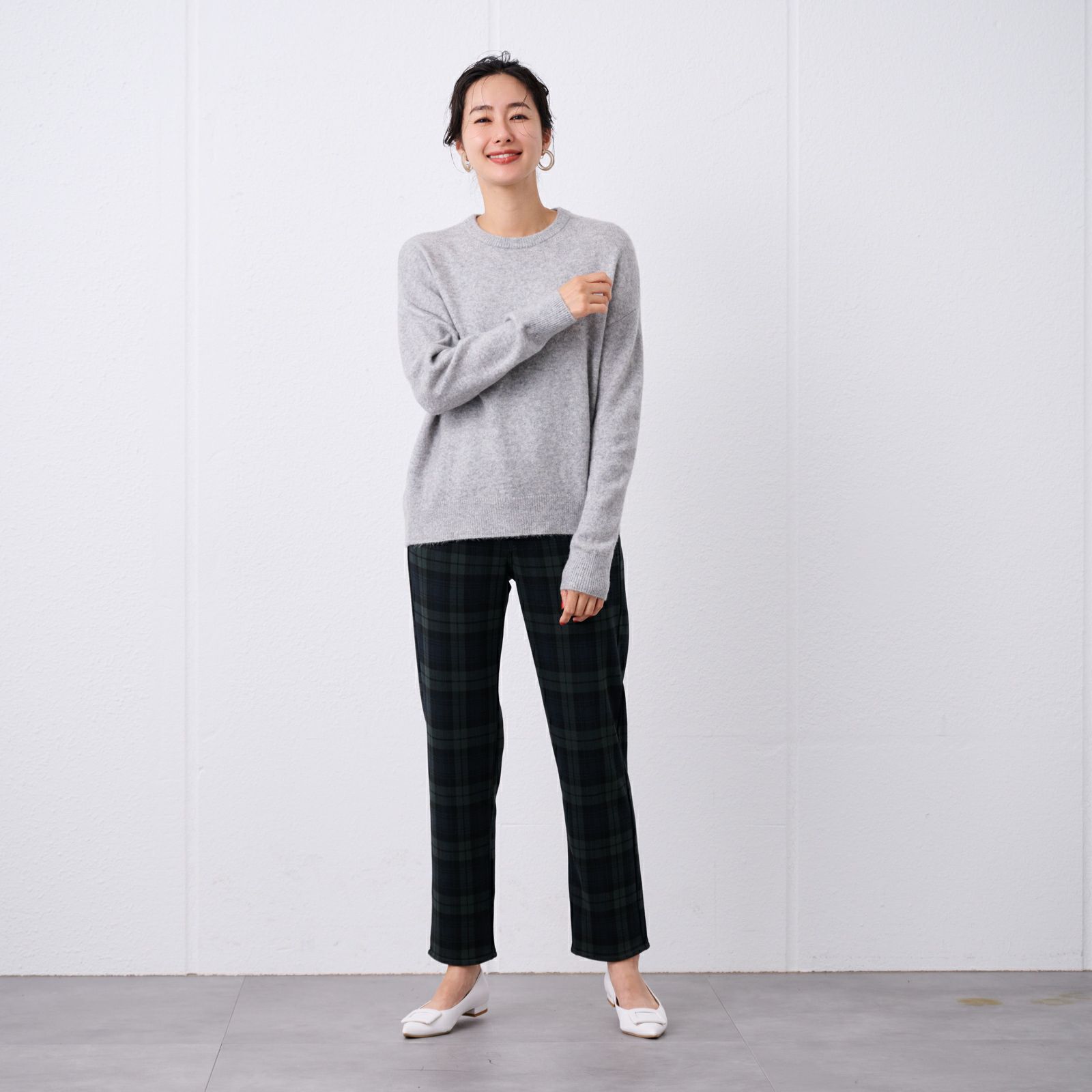 洗える　エコベジヤーン　クルーネックプルオーバー