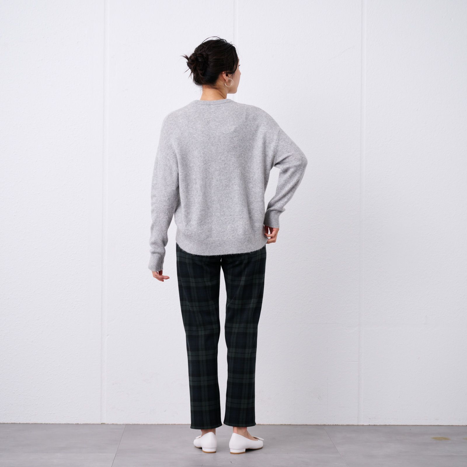 洗える　エコベジヤーン　クルーネックプルオーバー