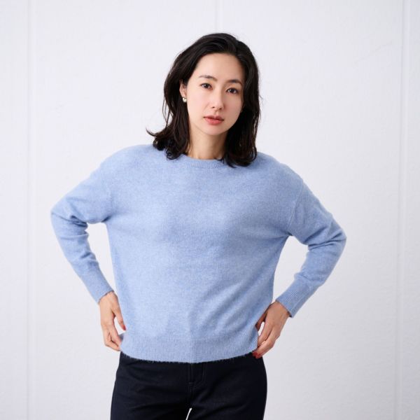 洗える　エコベジヤーン　クルーネックプルオーバー