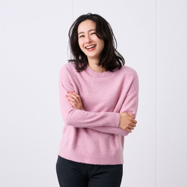 洗える　エコベジヤーン　クルーネックプルオーバー