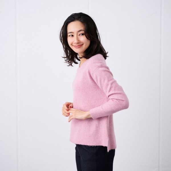 洗える　エコべジヤーン　Ｖネックプルオーバー