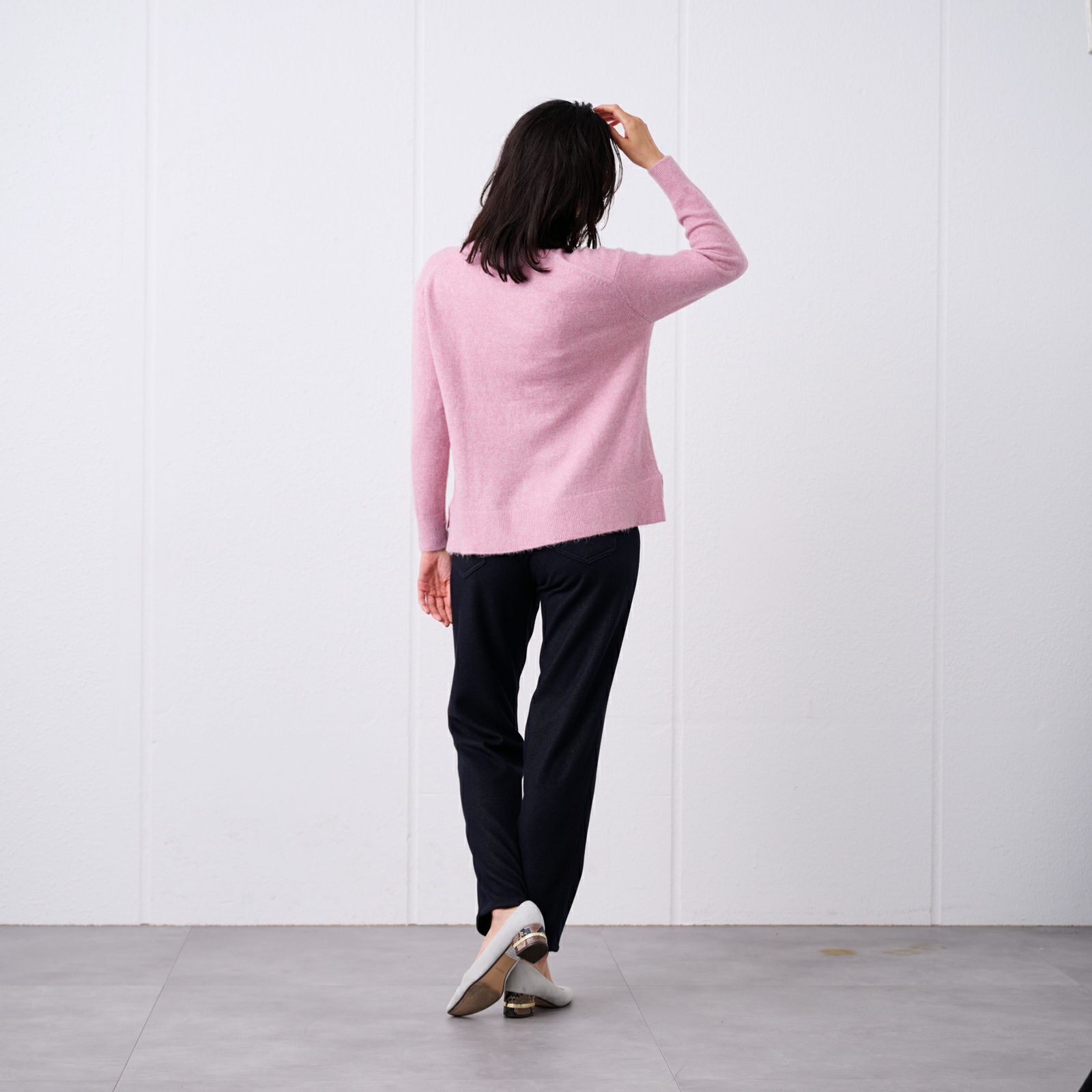 洗える　エコべジヤーン　Ｖネックプルオーバー