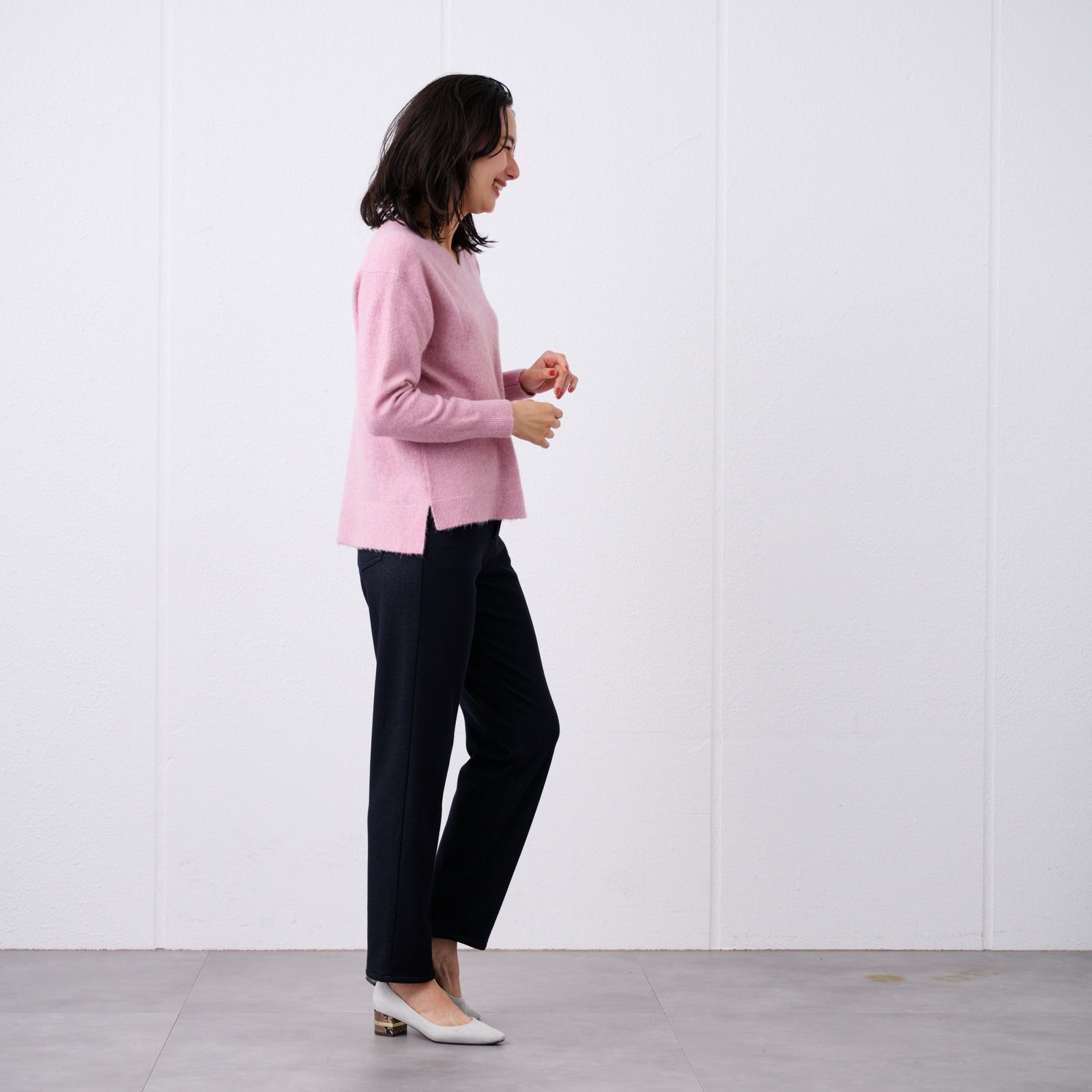 洗える　エコべジヤーン　Ｖネックプルオーバー