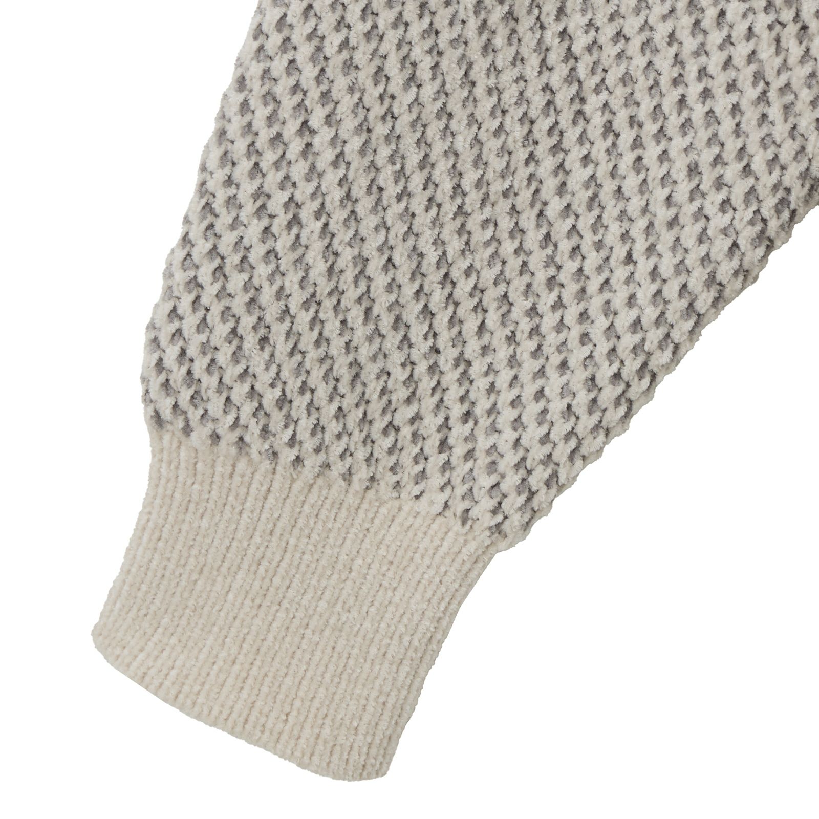 洗える　モールジャカードモックネックプルオーバー