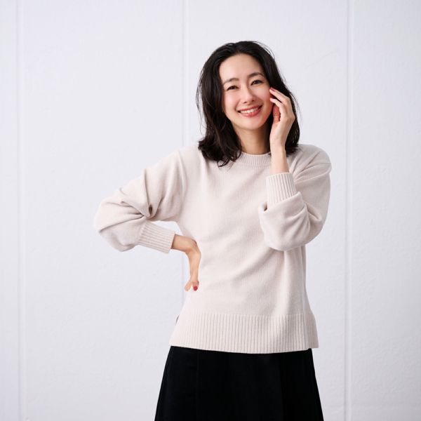 洗える　モールクルーネックプルオーバー