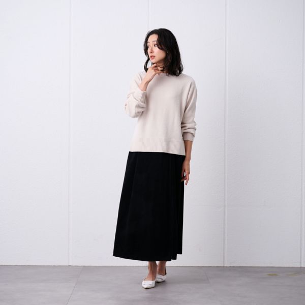 洗える　モールクルーネックプルオーバー