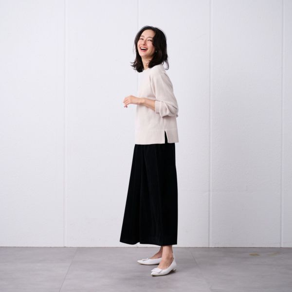 洗える　モールクルーネックプルオーバー