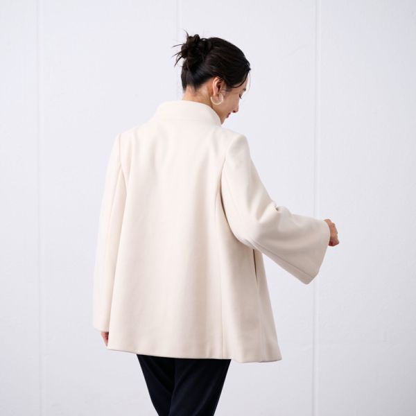 ウールライクミドルスタンドコート