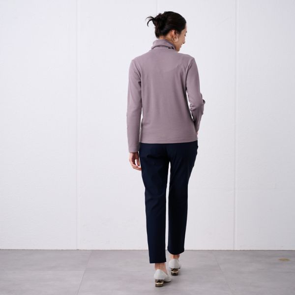 コットン100起毛　タートルネック長袖Tシャツ
