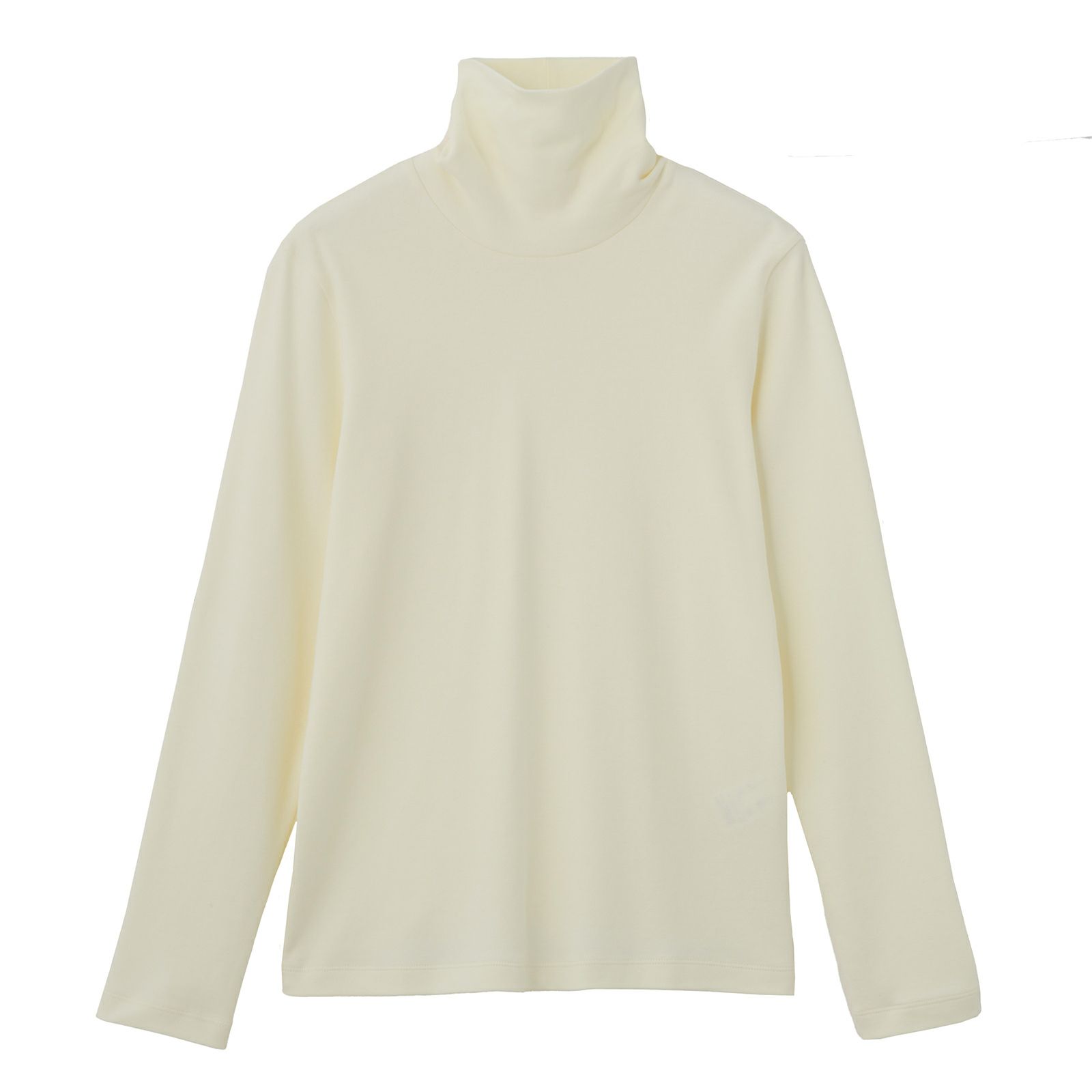 コットン100起毛　タートルネック長袖Tシャツ