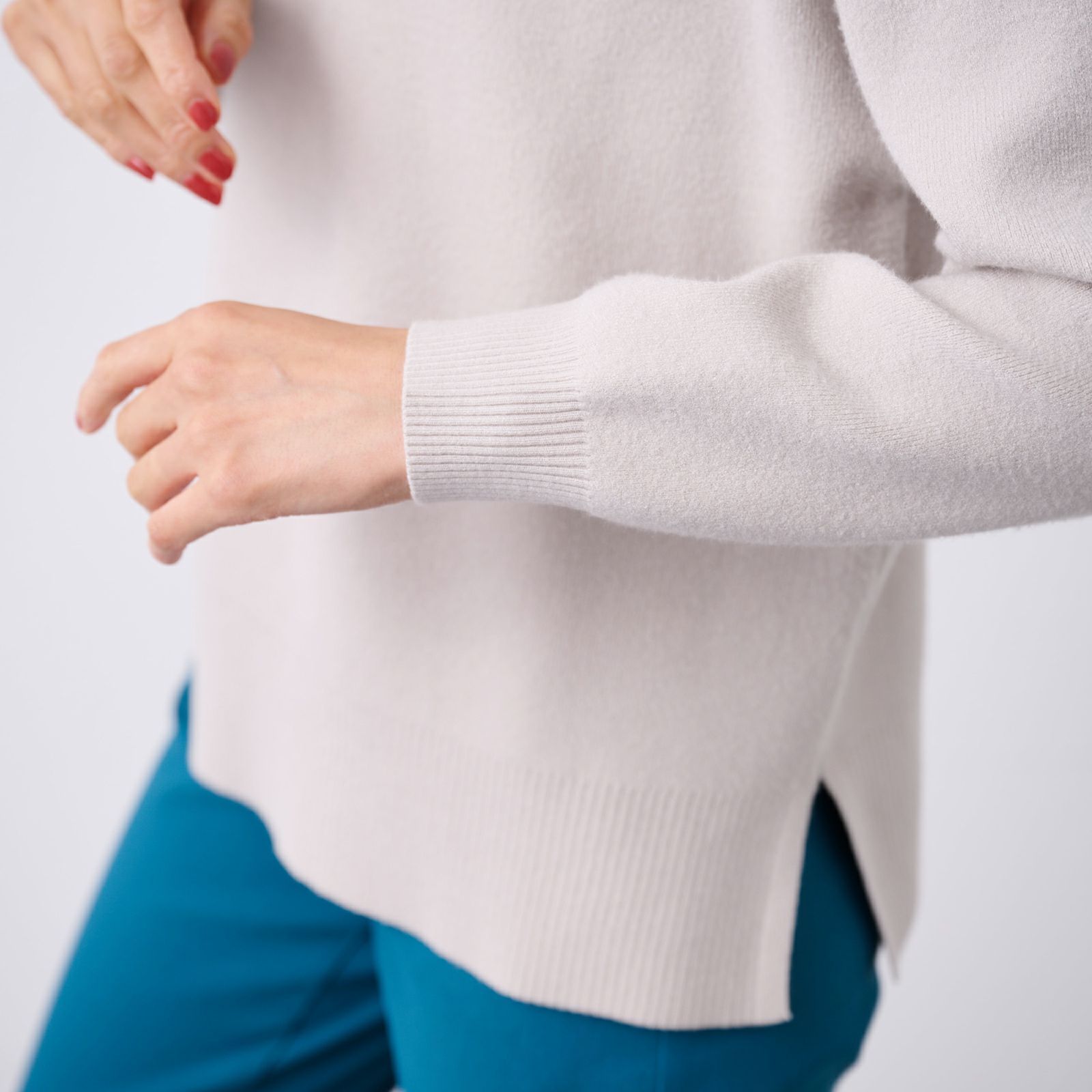 洗える・保温　マシュマロタッチ　タートルネックプルオーバー