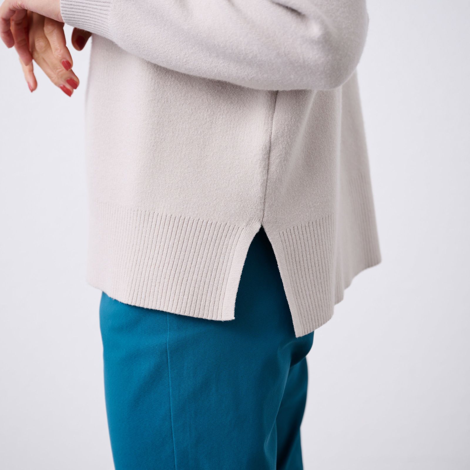 洗える・保温　マシュマロタッチ　タートルネックプルオーバー