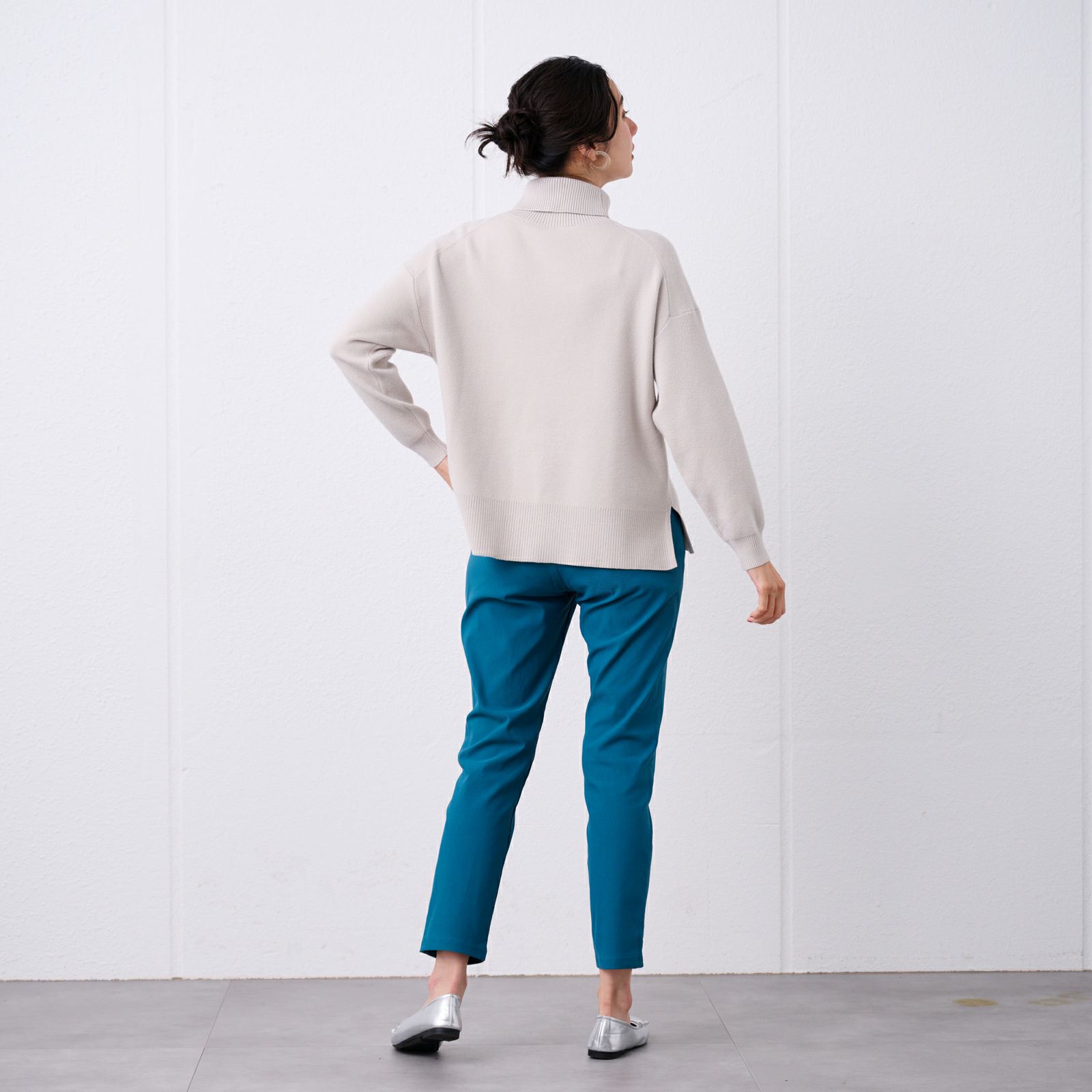 洗える・保温　マシュマロタッチ　タートルネックプルオーバー