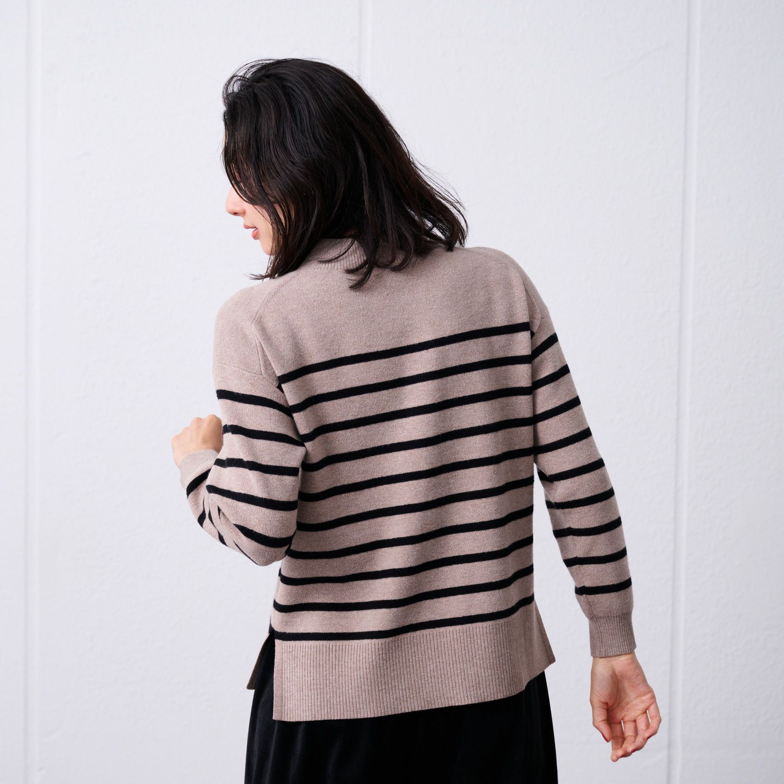 洗える・保温　マシュマロタッチ　モックネックプルオーバー