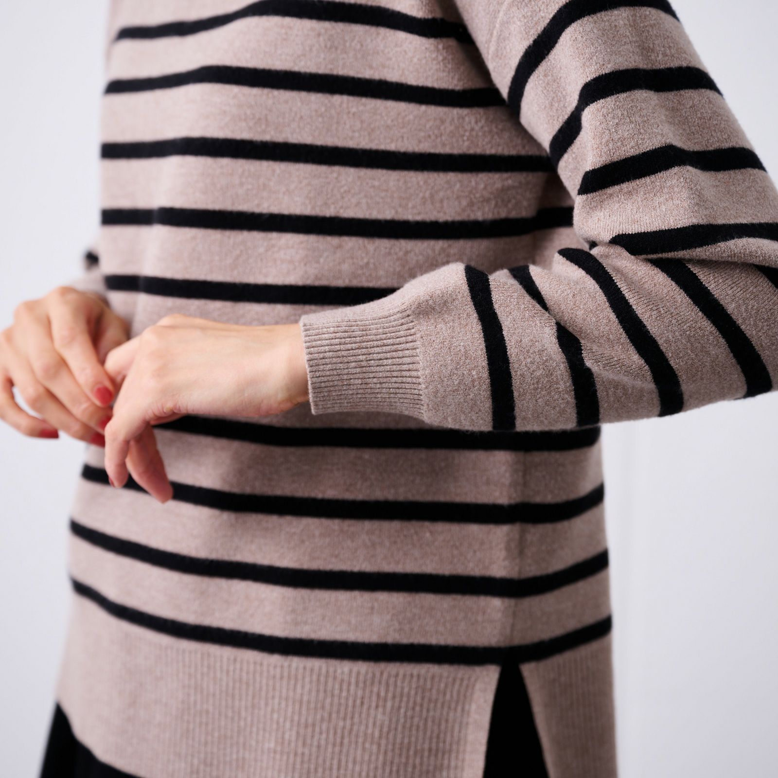 洗える・保温　マシュマロタッチ　モックネックプルオーバー