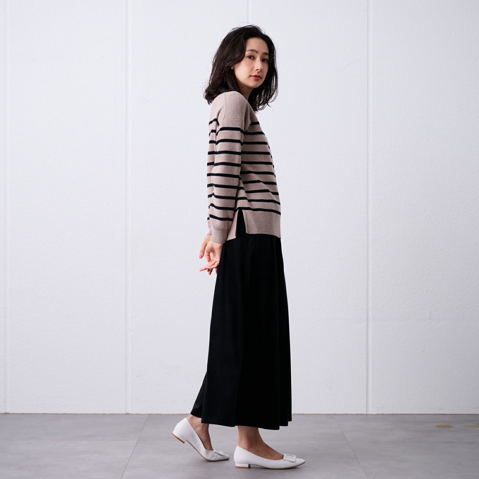 洗える・保温　マシュマロタッチ　モックネックプルオーバー