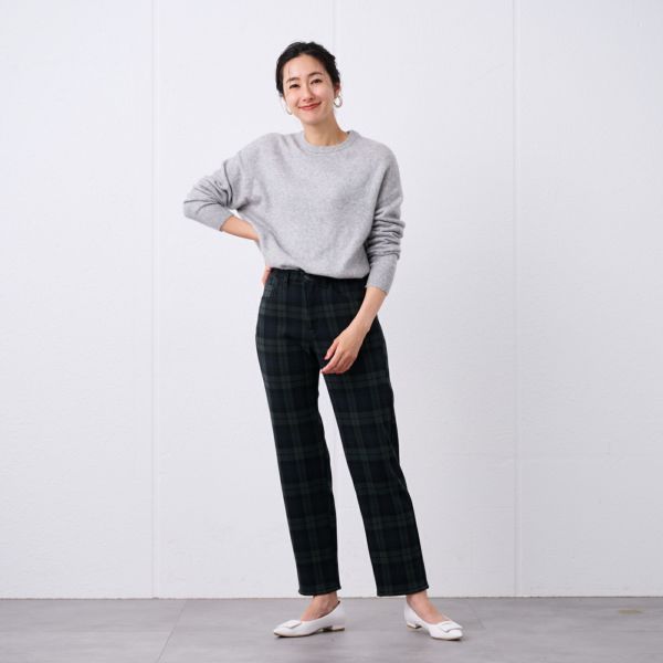 アルガンオイル　裏シャギーストレートパンツ