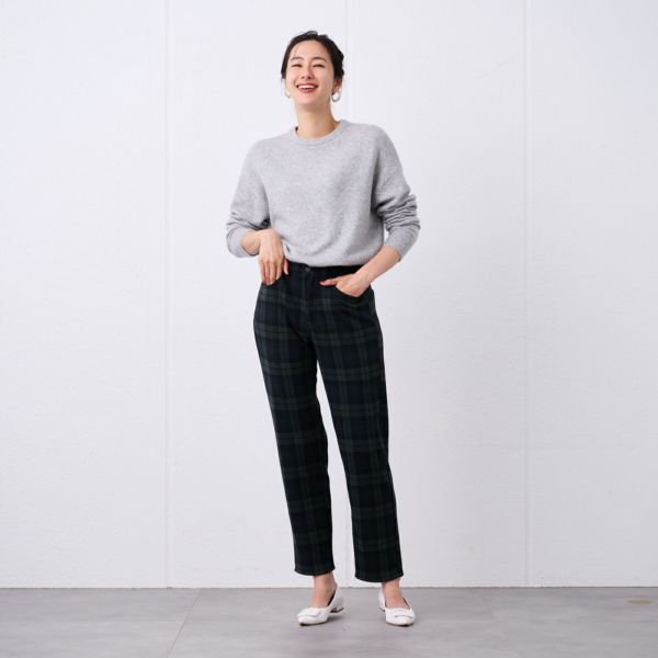 アルガンオイル　裏シャギーストレートパンツ