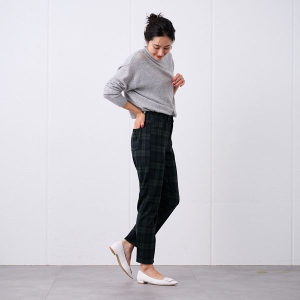 アルガンオイル　裏シャギーストレートパンツ