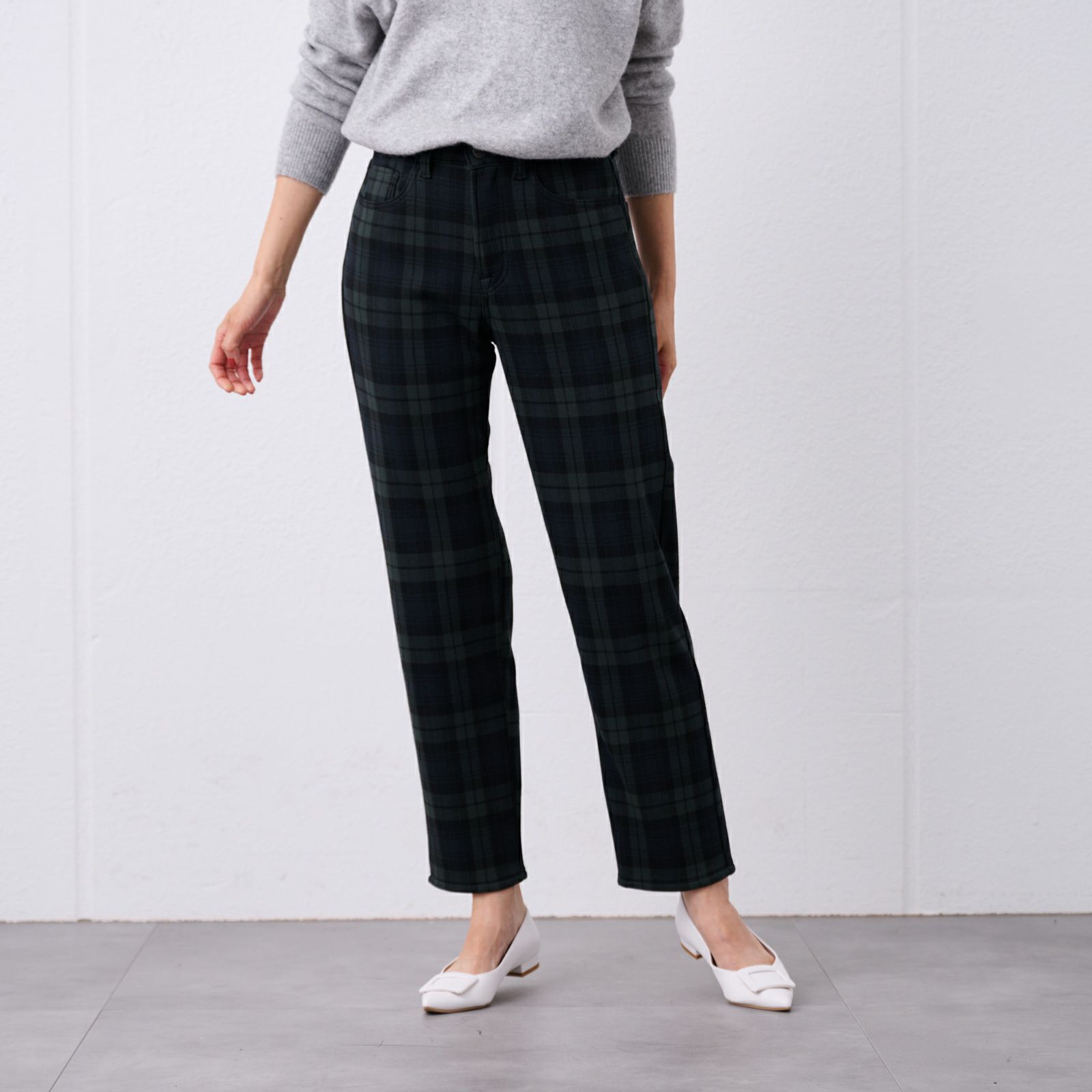 アルガンオイル　裏シャギーストレートパンツ