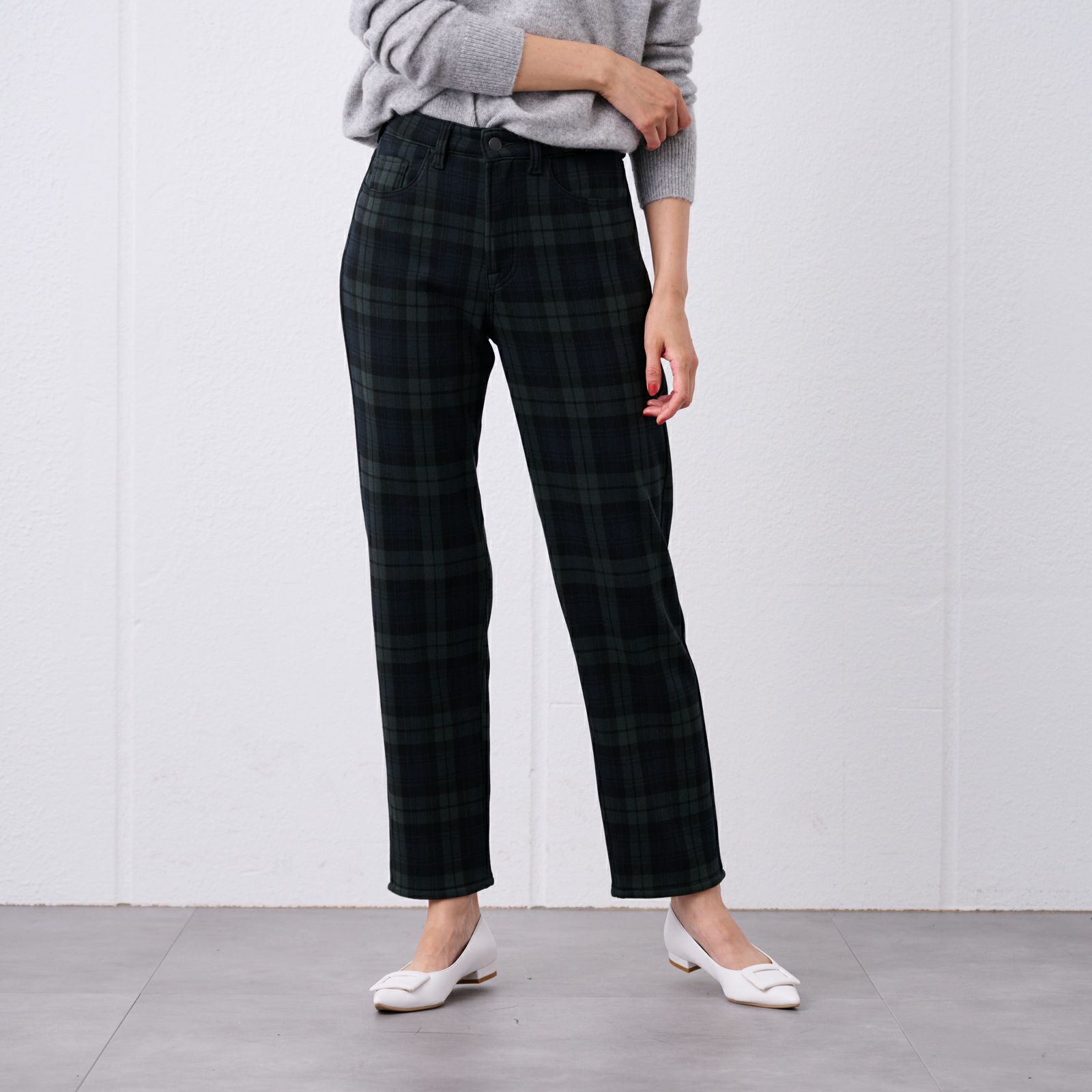 アルガンオイル　裏シャギーストレートパンツ