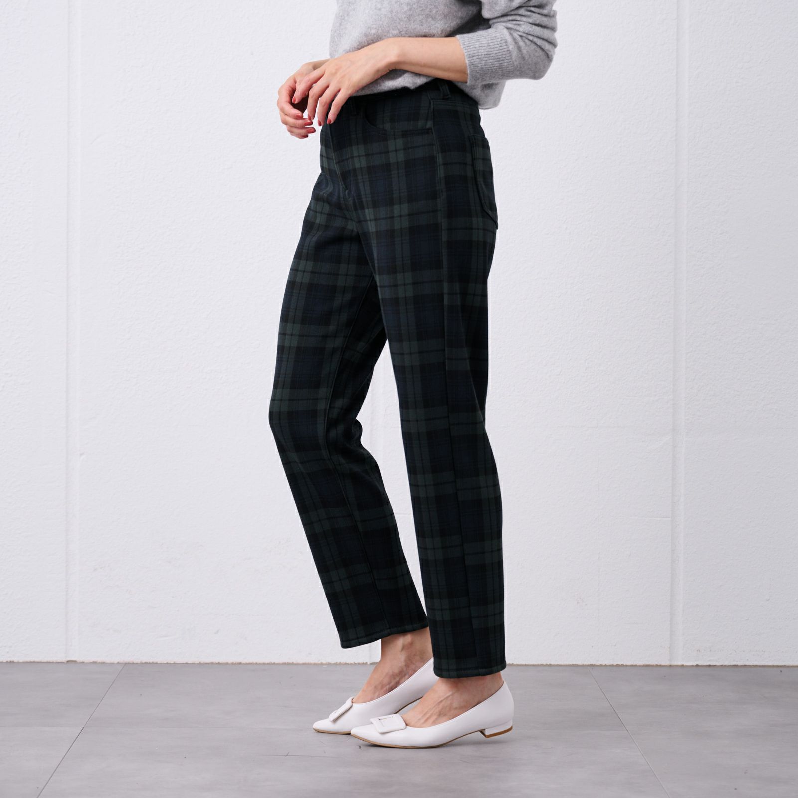 アルガンオイル　裏シャギーストレートパンツ