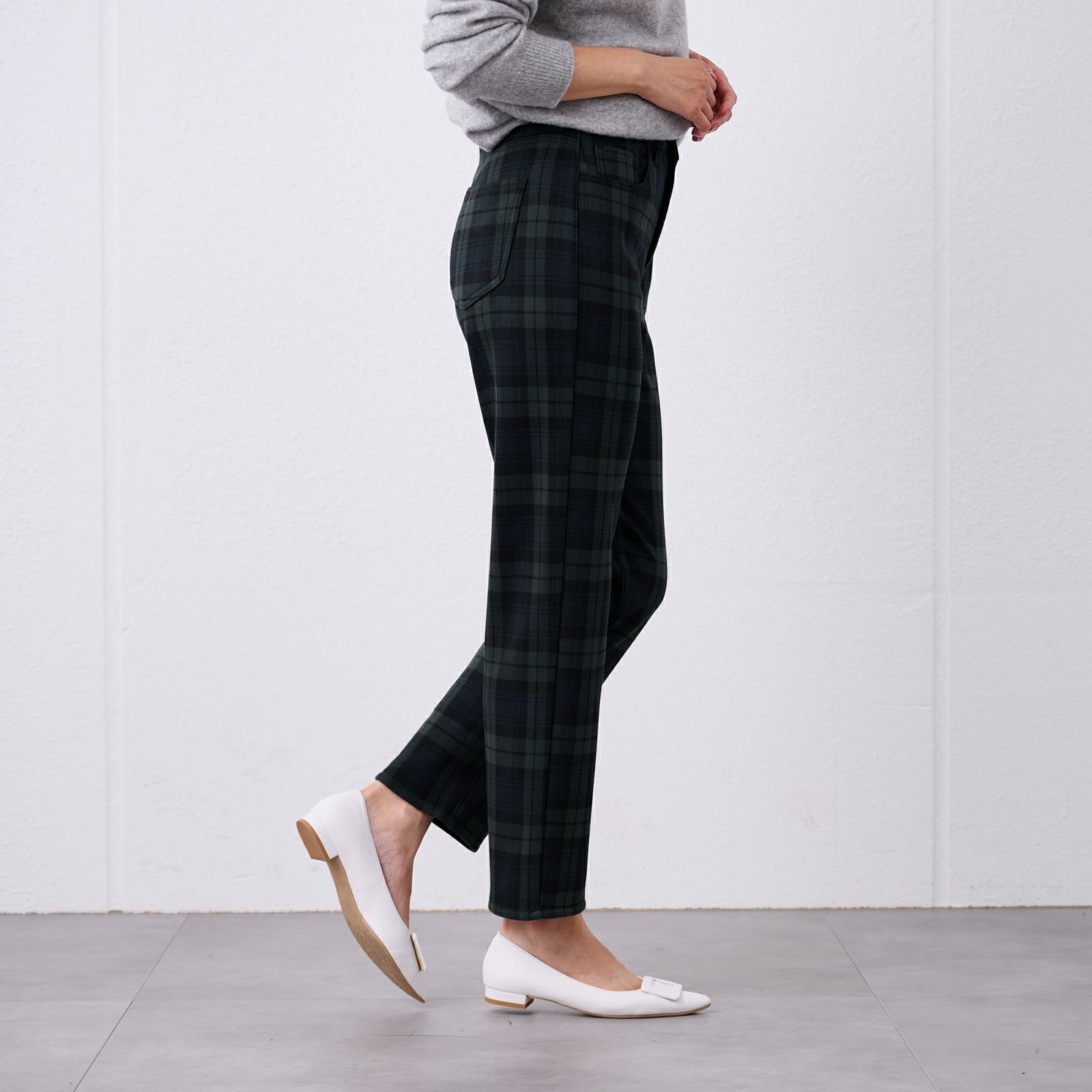 アルガンオイル　裏シャギーストレートパンツ