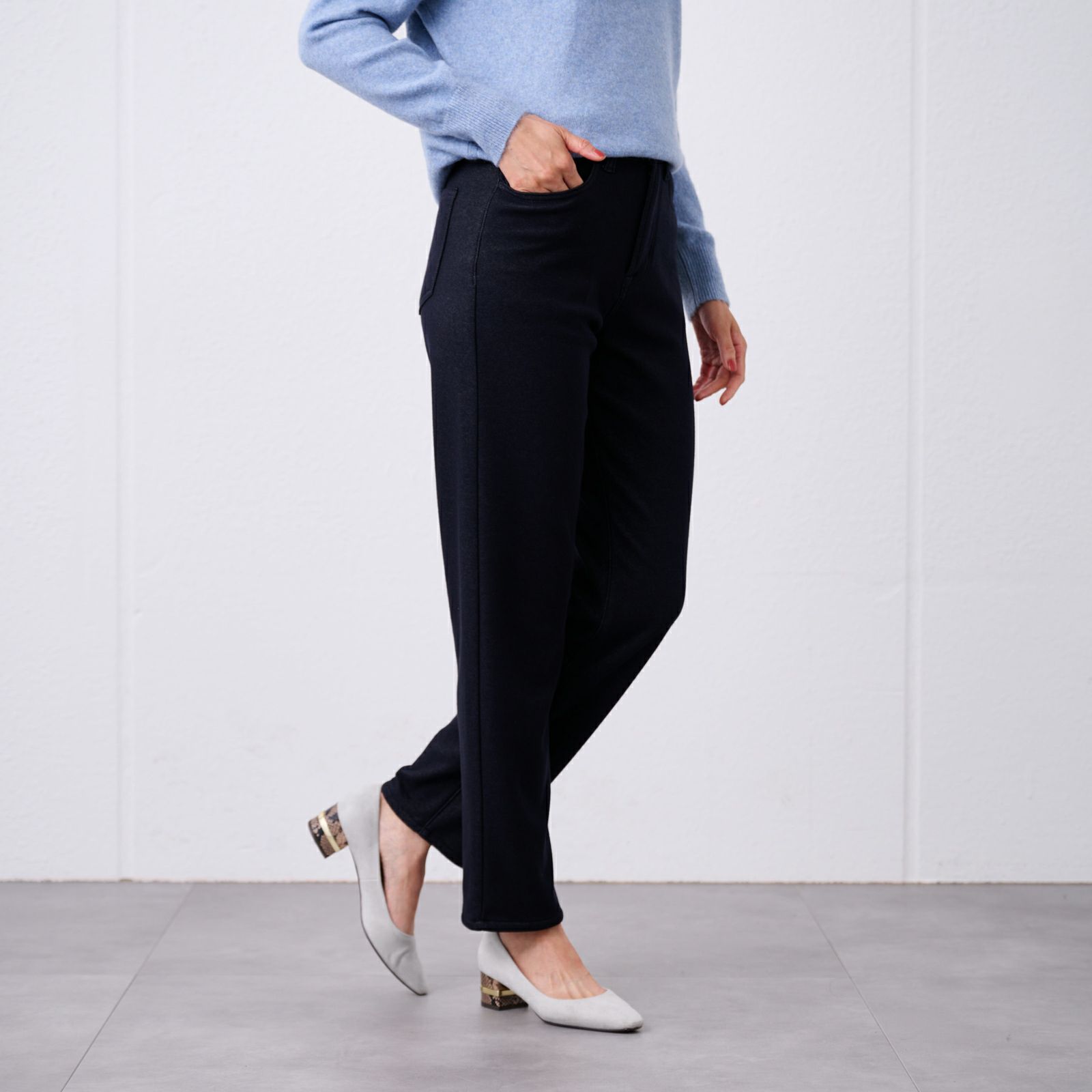 アルガンオイル　裏シャギーストレートパンツ