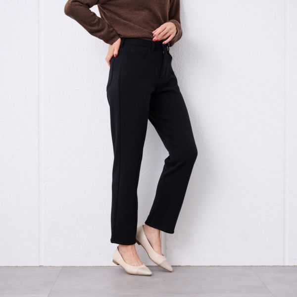 アルガンオイル　裏シャギーストレートパンツ