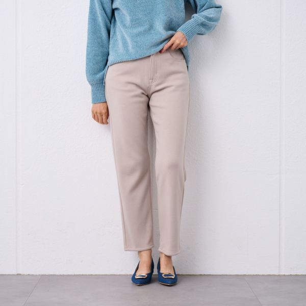 アルガンオイル　裏シャギーストレートパンツ