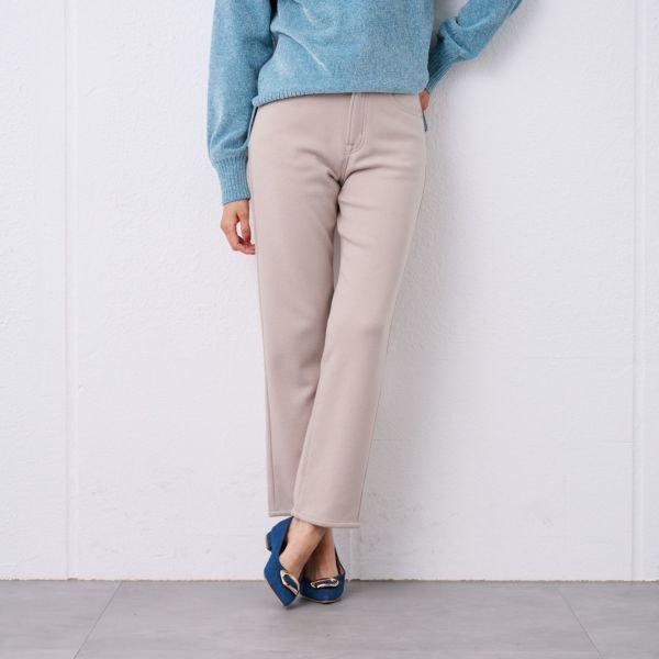 アルガンオイル　裏シャギーストレートパンツ