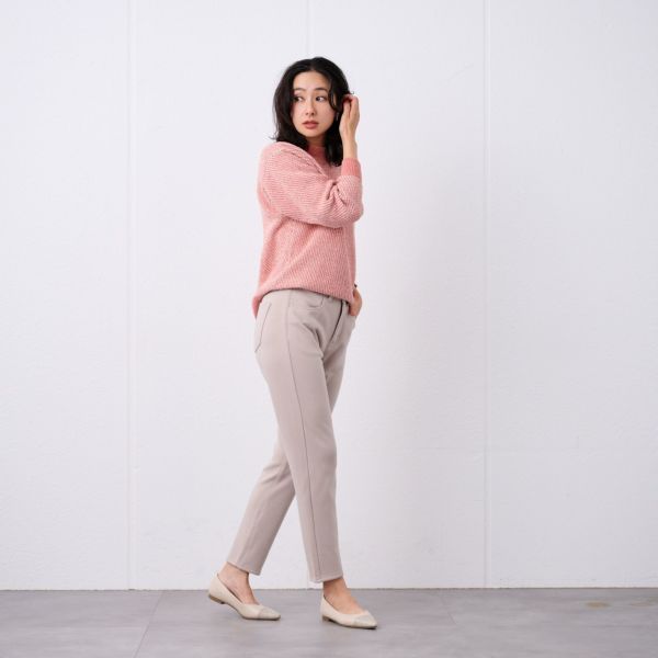 アルガンオイル　裏シャギースリムパンツ