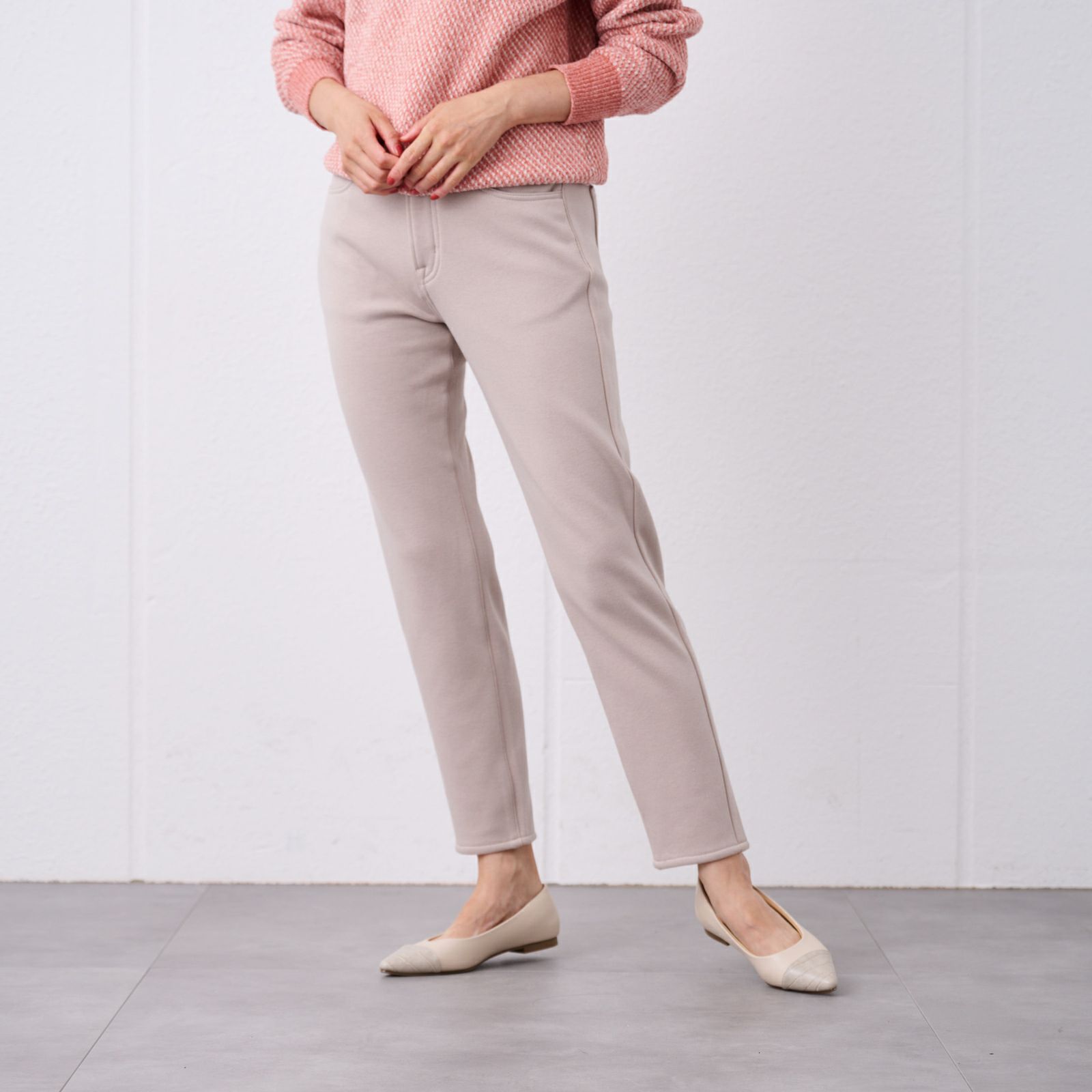 アルガンオイル　裏シャギースリムパンツ