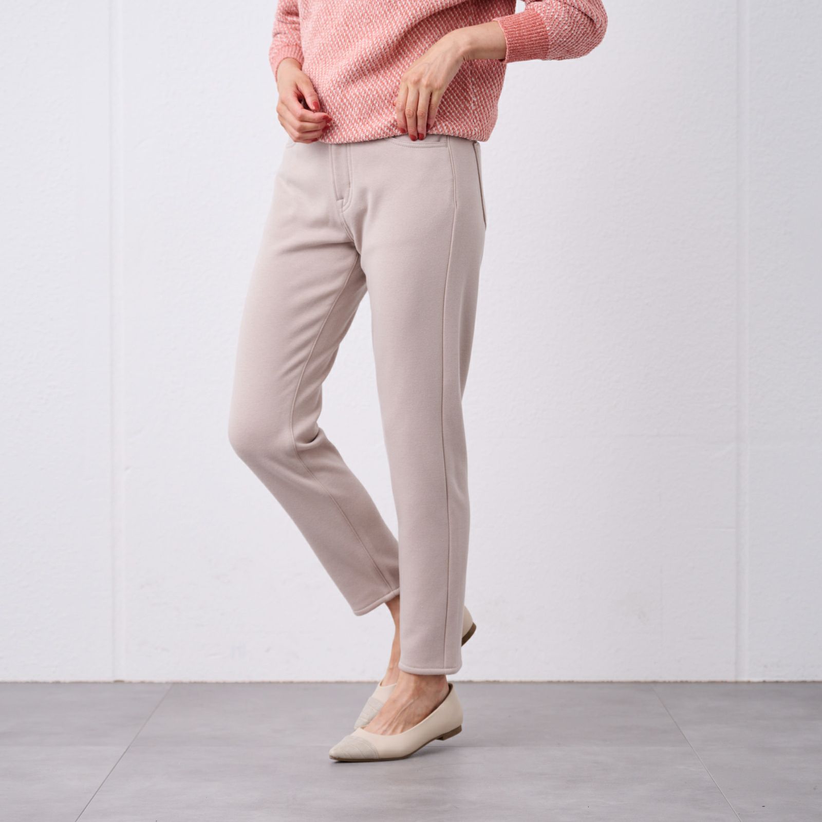 アルガンオイル　裏シャギースリムパンツ