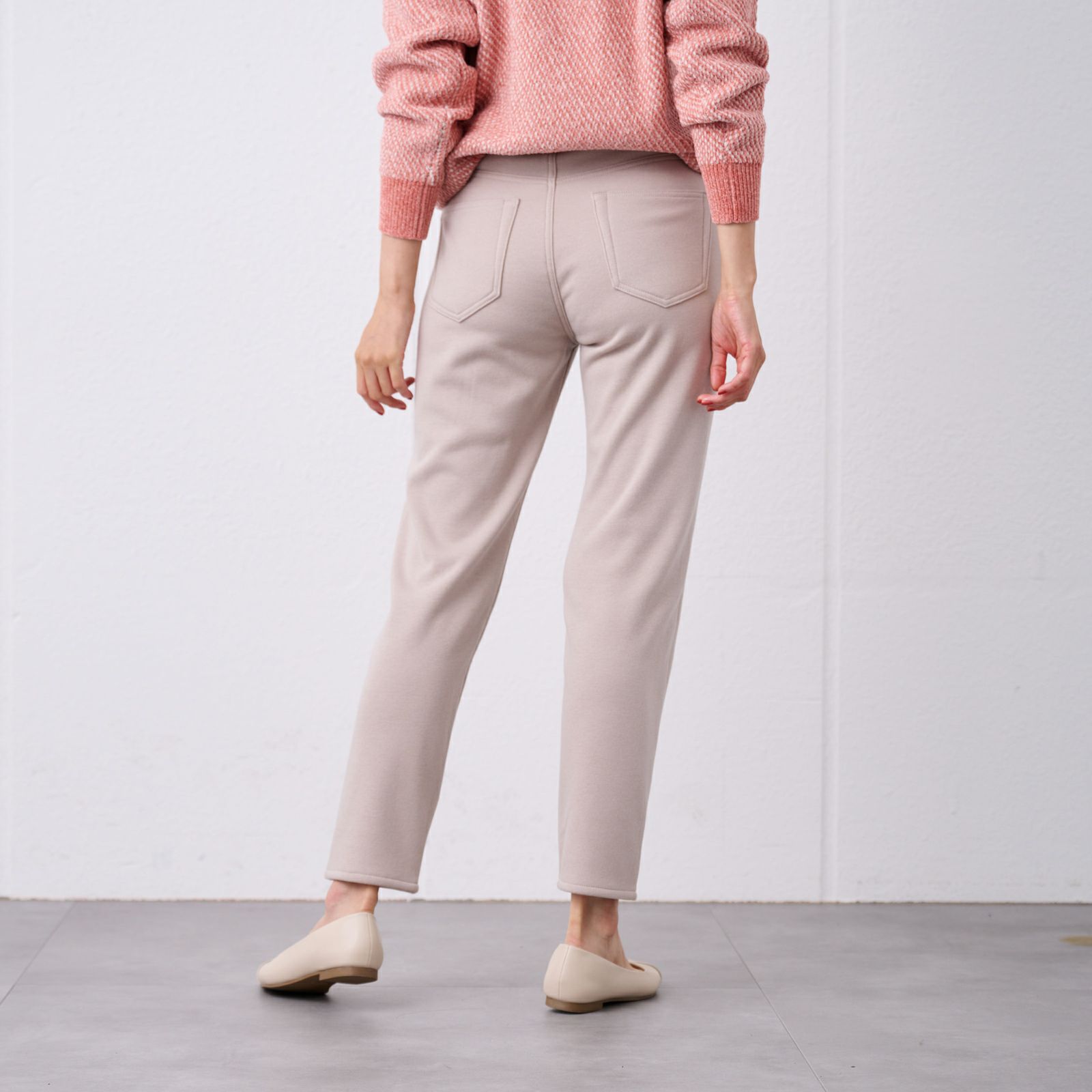 アルガンオイル　裏シャギースリムパンツ