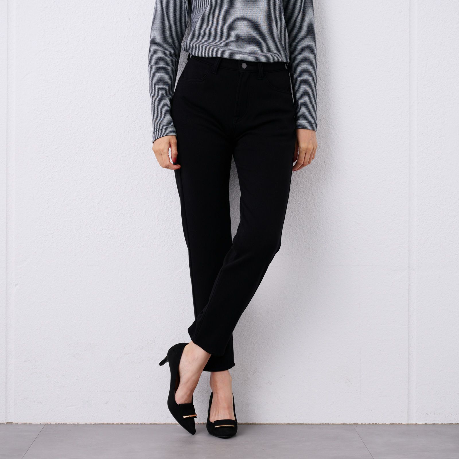 アルガンオイル　裏シャギースリムパンツ