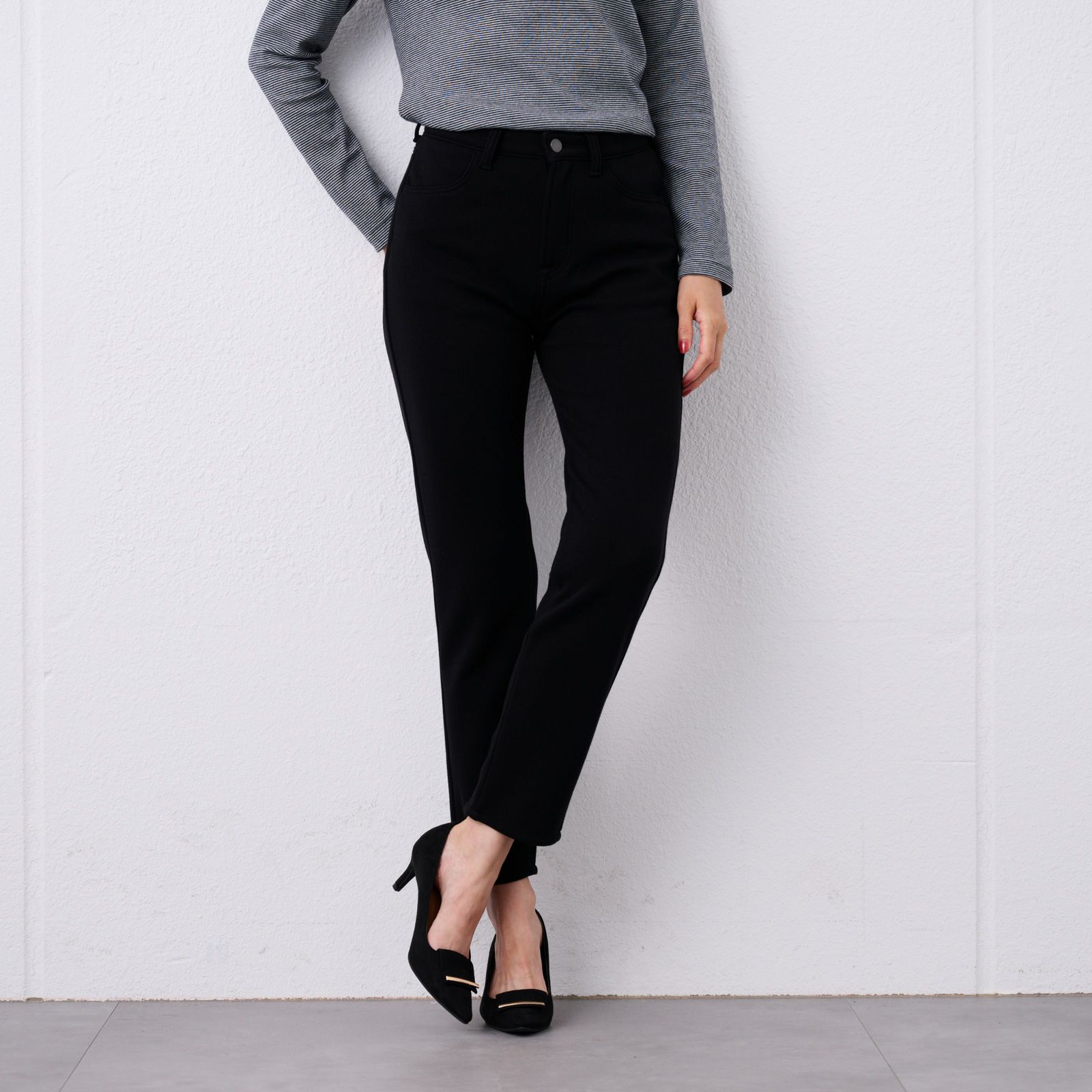 アルガンオイル　裏シャギースリムパンツ