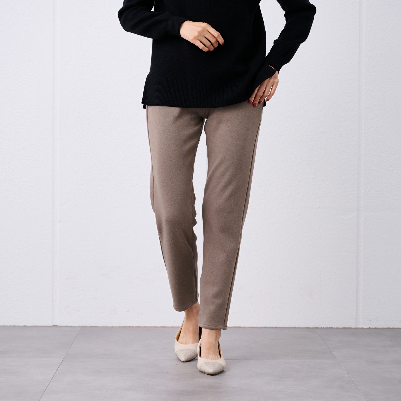 アルガンオイル　裏シャギースリムパンツ