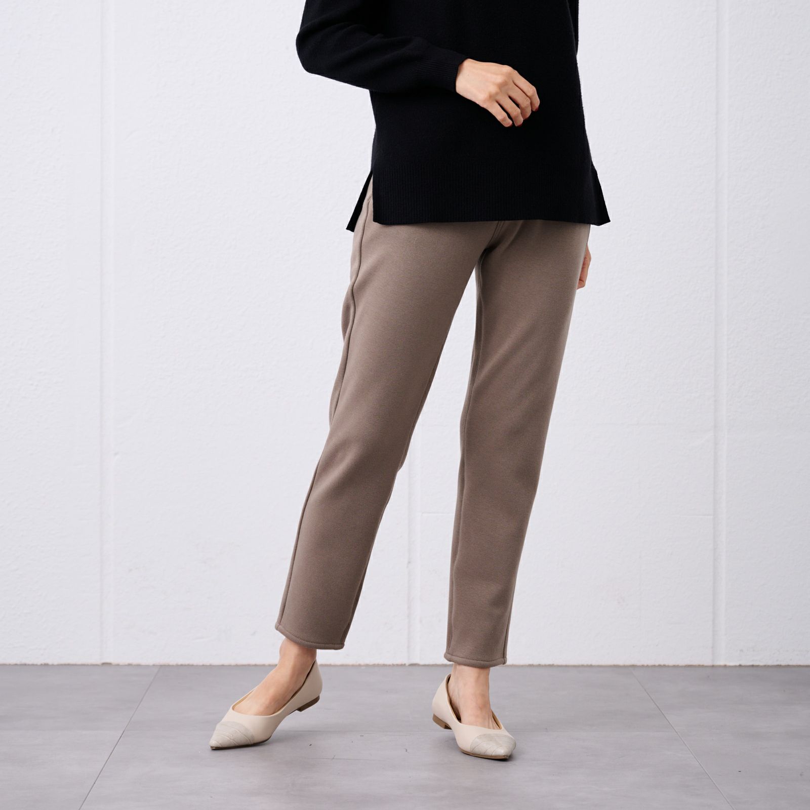 アルガンオイル　裏シャギースリムパンツ