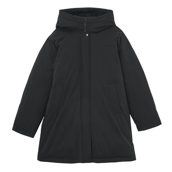 ピースフィットウォーム　保温中わたボリュームフードロングコート