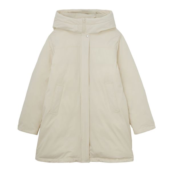 ピースフィットウォーム　保温中わたボリュームフードロングコート