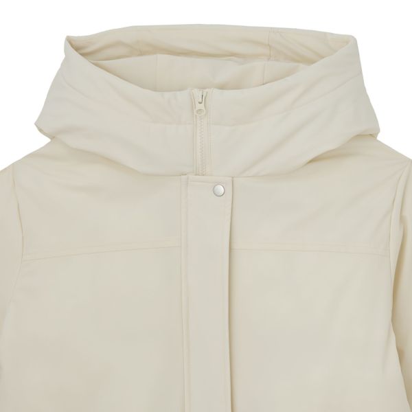 ピースフィットウォーム　保温中わたボリュームフードロングコート