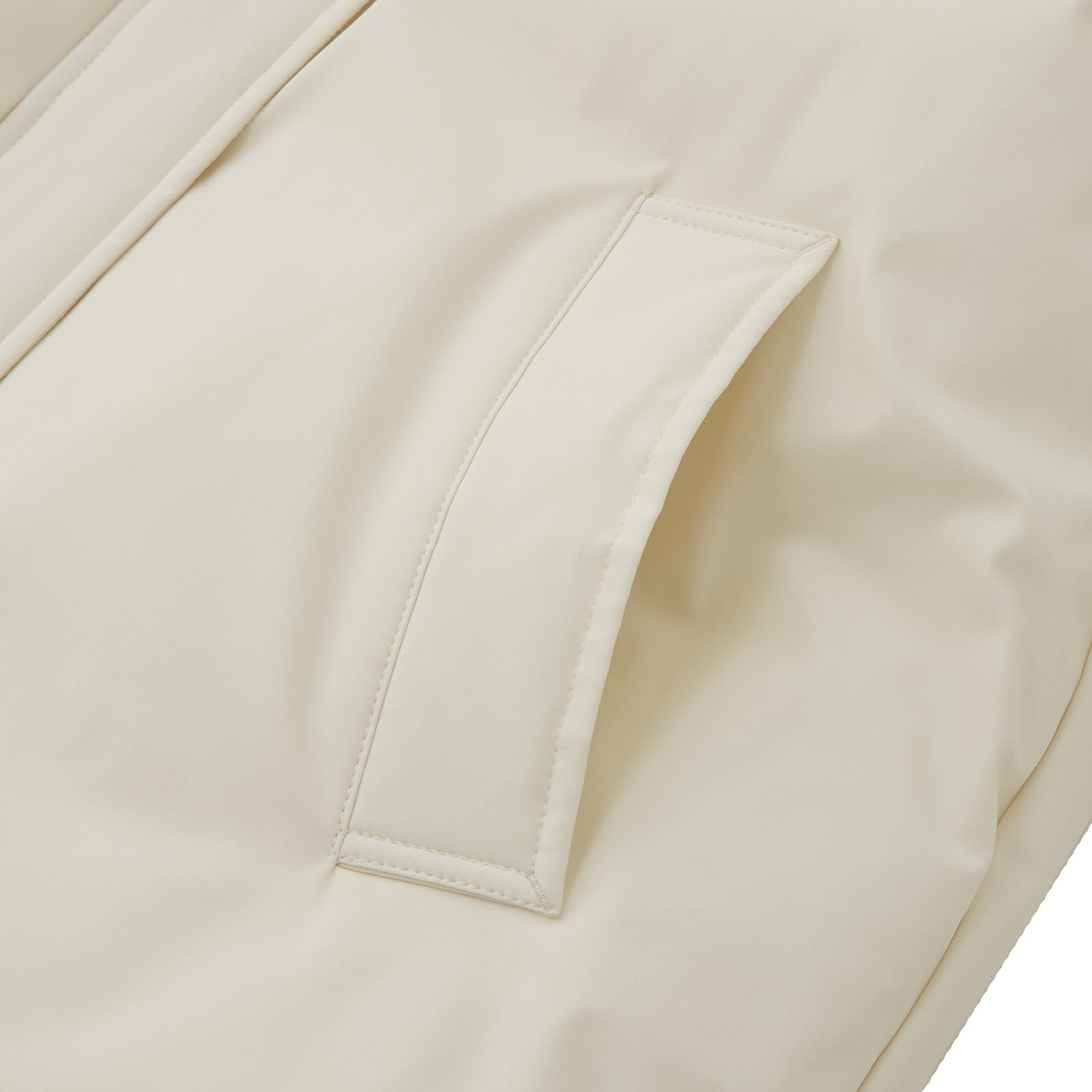 ピースフィットウォーム　保温中わたボリュームフードロングコート