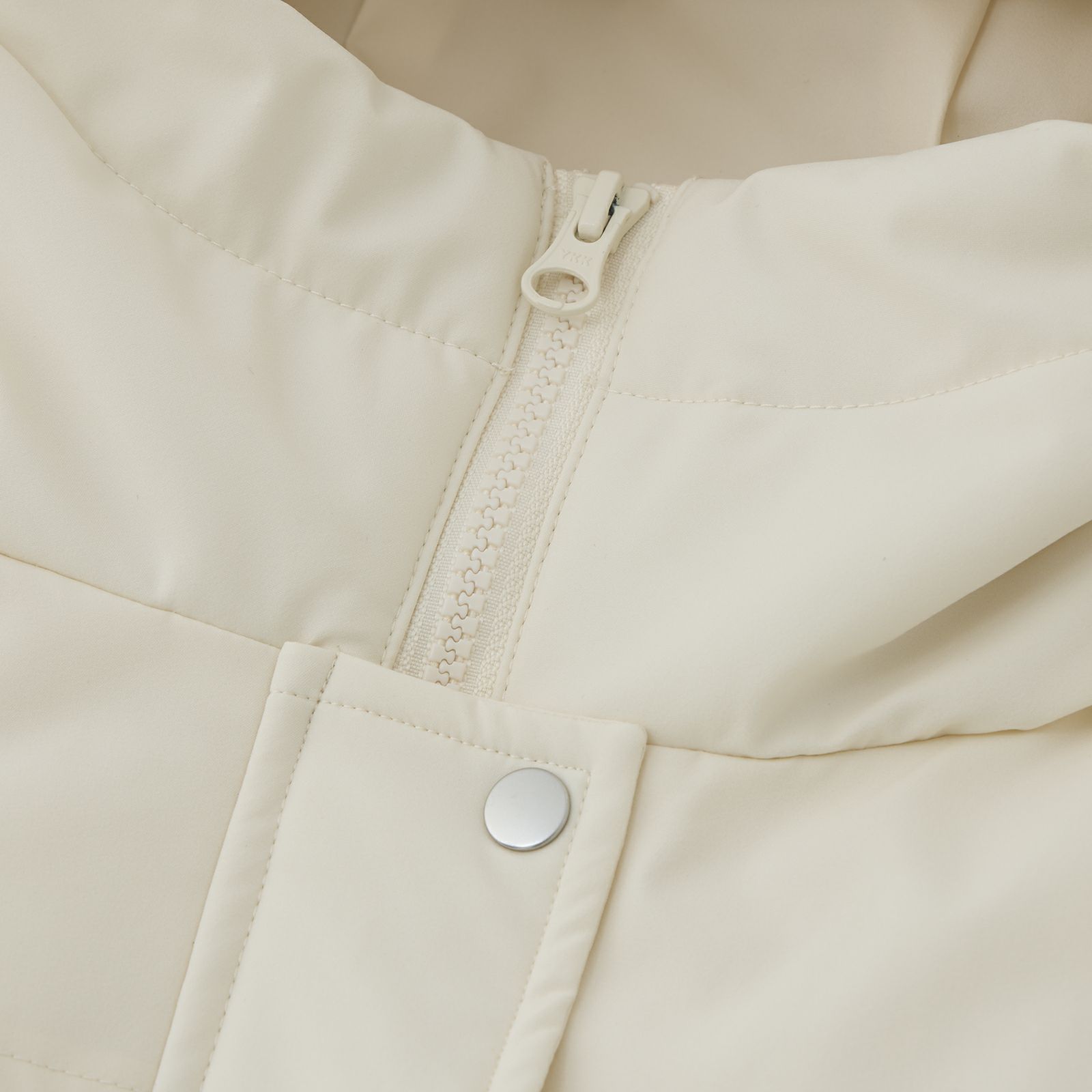 ピースフィットウォーム　保温中わたボリュームフードロングコート